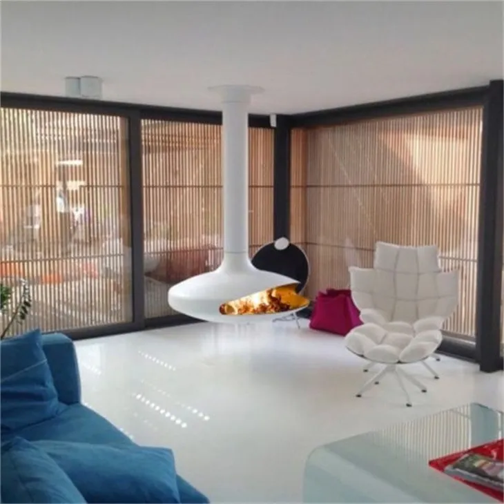 room hanging fireplace