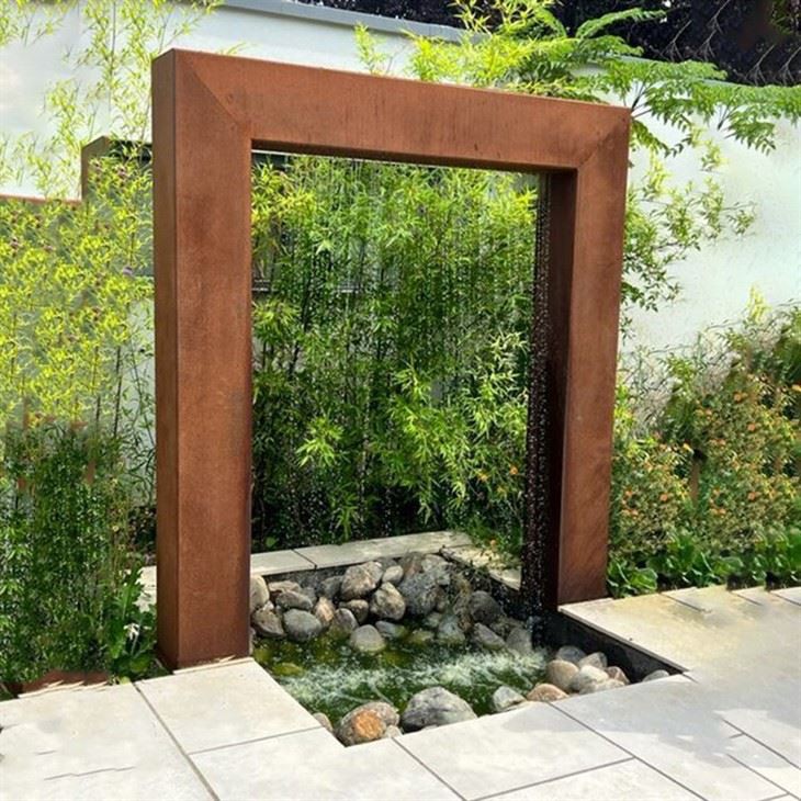 Cortina d'aigua de disseny tradicional Corten