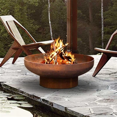 Foguera d'acer corten